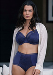 Fusion Lace Side Support Bra French Navy