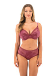Fusion Lace Plunge Bra Rosewood
