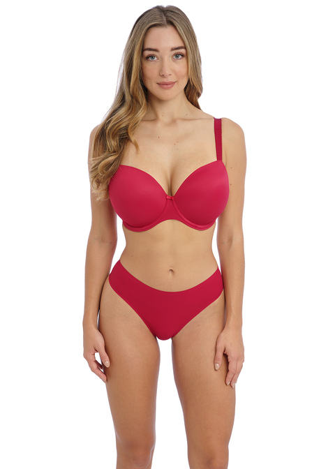 Smoothease Red Moulded T-Shirt Bra from Fantasie
