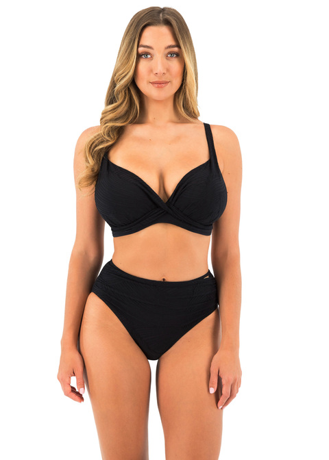Fantasie Ottawa Plunge Underwire Convertible Bikini Top (6495)- Black -  Breakout Bras