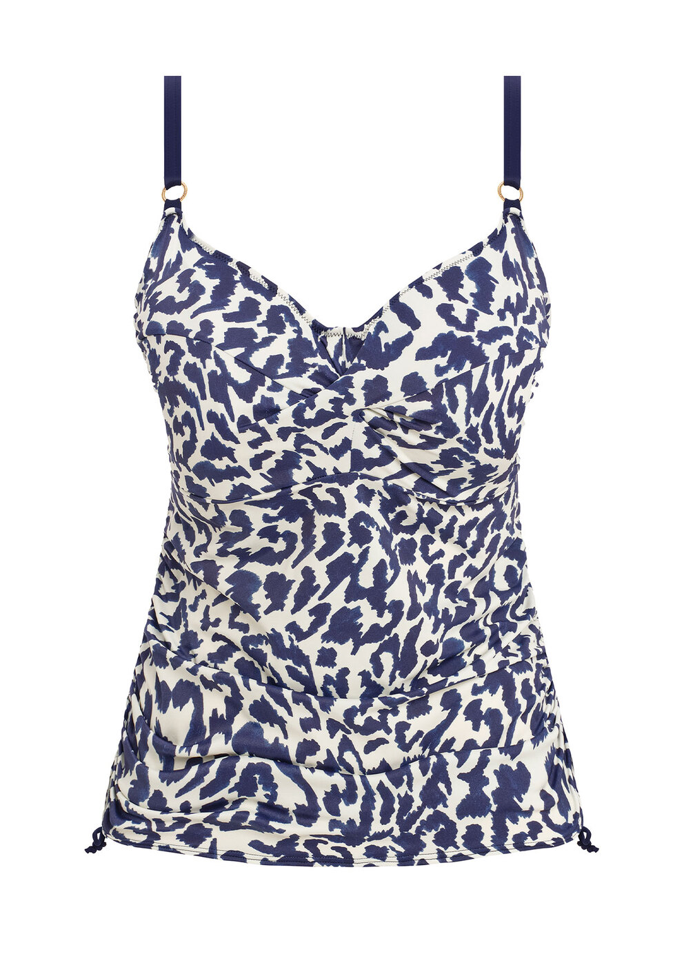 Hope Bay French Navy Twist Front Tankini Top from Fantasie