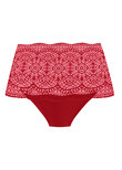 Lace Ease Brief Red