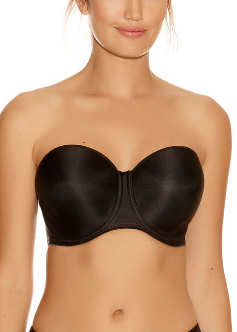 Smoothing Black Moulded Strapless Bra from Fantasie