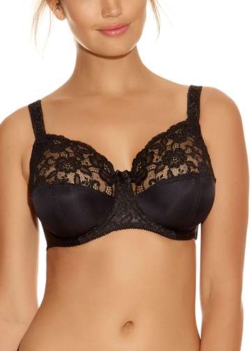 Jacqueline Lace Navy Soft Cup Bra from Fantasie