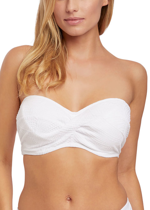 Ottawa White Bandeau Bikini Top from Fantasie - Main Image