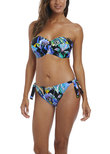 Paradise Bay Bandeau Bikini Top Aqua Multi