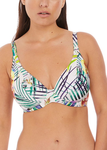 Fantasie Palmetto Bay Concealed Underwire Bralette Bikini Top  (502014),38GG,Zen Blue